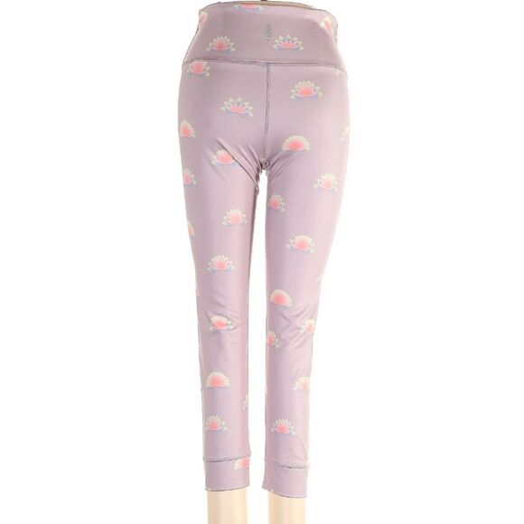 FREE PEOPLE | FP MOVEMENT CAPRI LEGGINGS PURPLE FLORAL HIGH WAIST SIZE SMALL - Picture 2 of 2